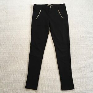 MICHAEL‎ Michael Kors Black Moto Pants Zipper Detail Size 2